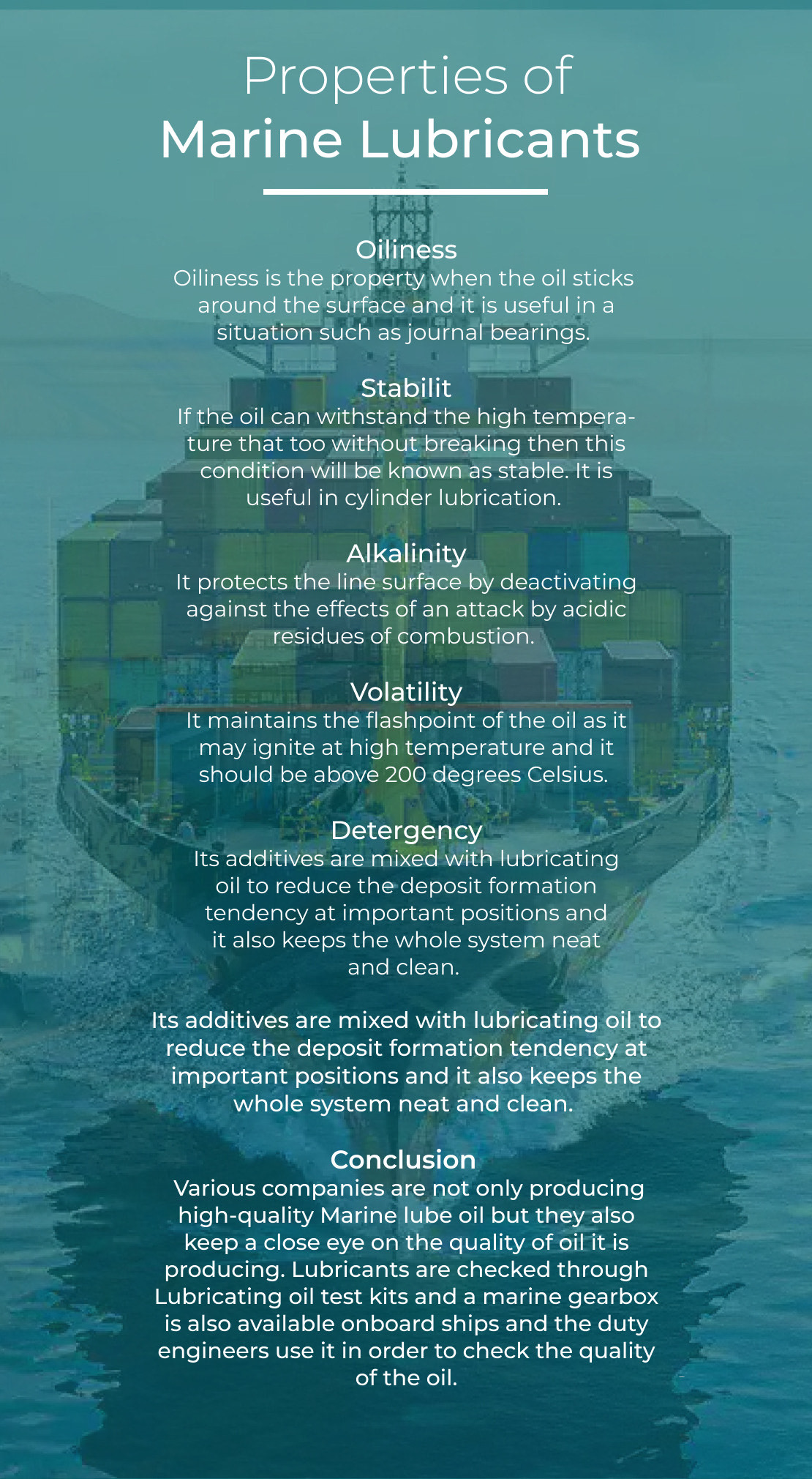 Important Properties of Marine Oil