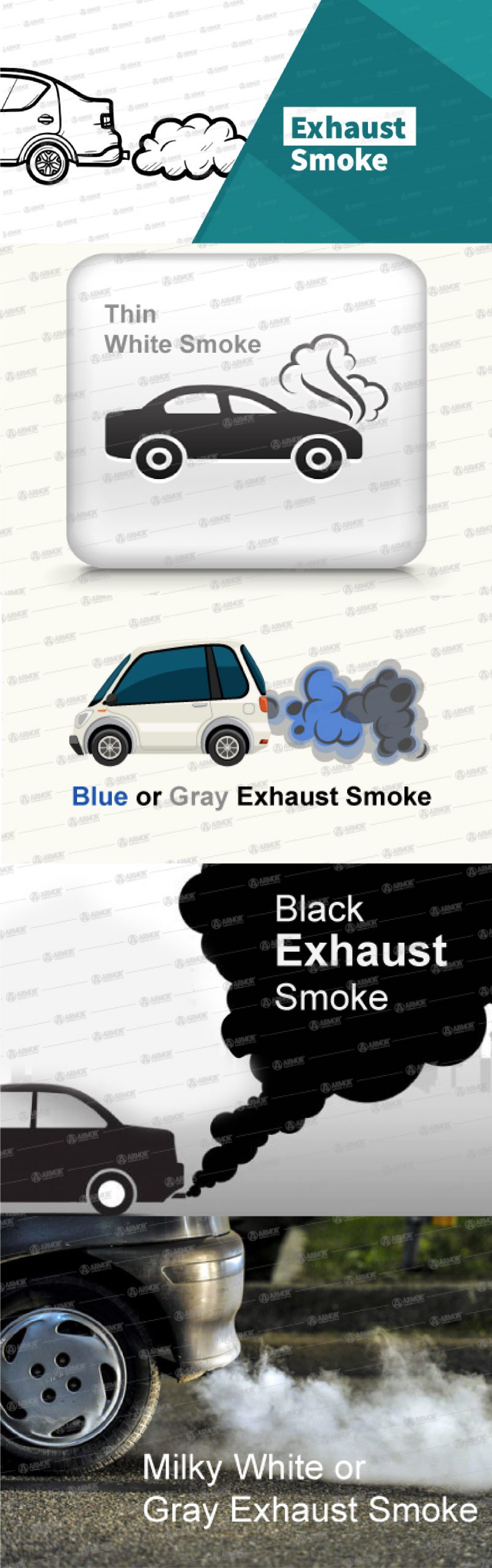 Exhaust Smoke Color Infographics