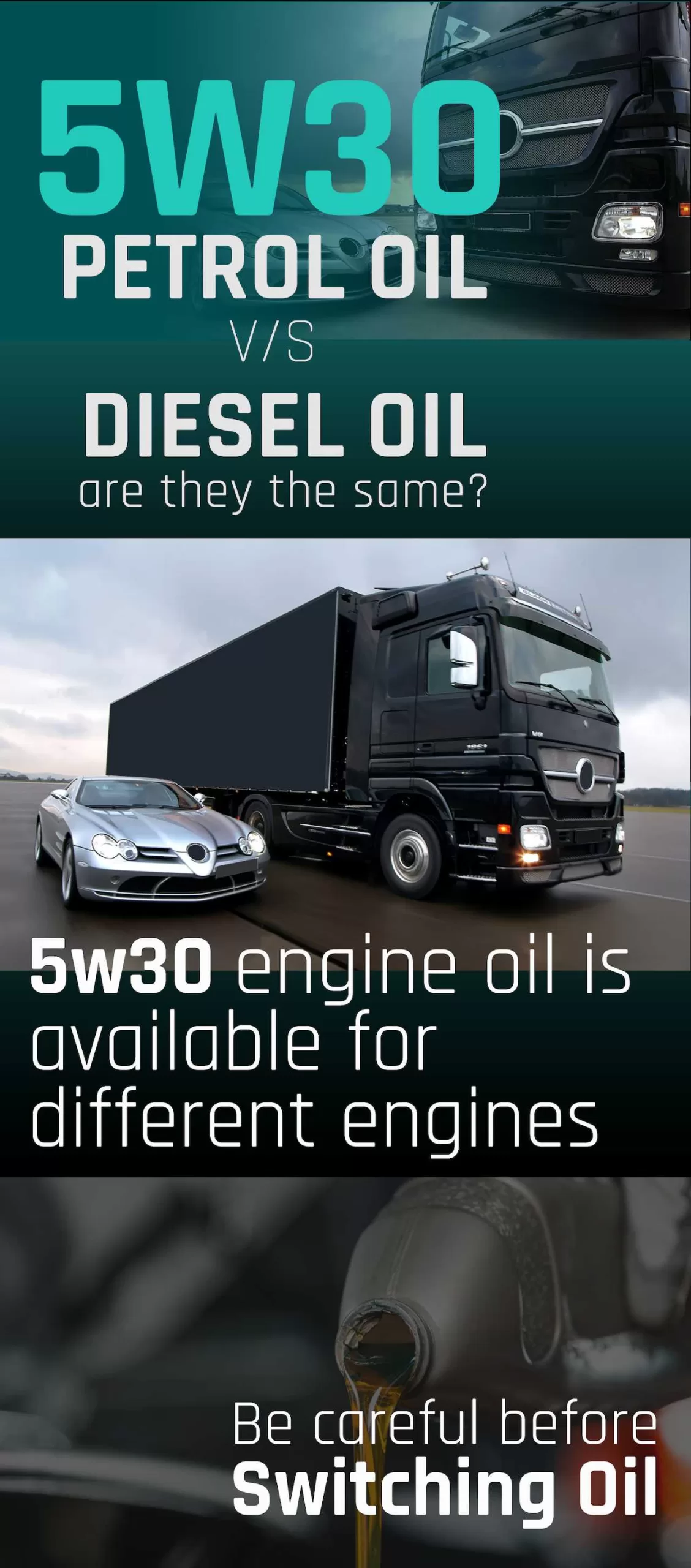 Armor Lubricants Blogpost 5w30 diesel oil vs petrol engine oil comparison featured banner