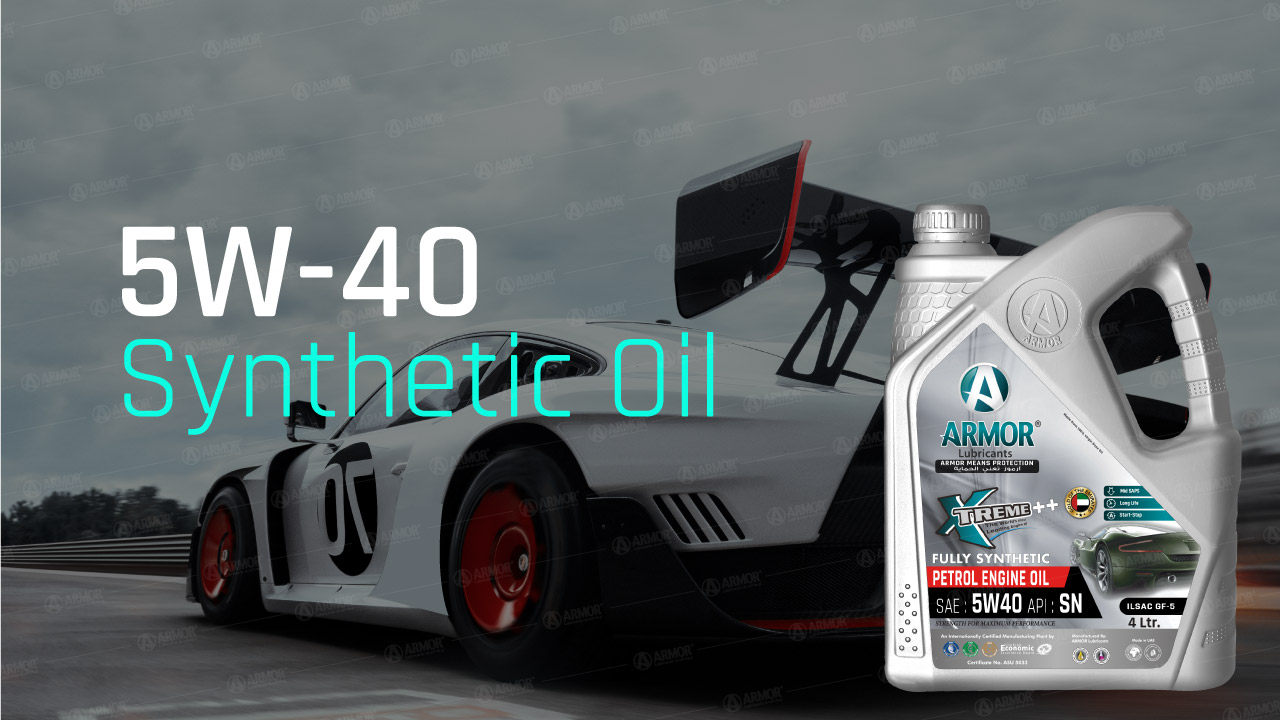 Armor Lubricants 5W40 Oil Synthetic for High Performance